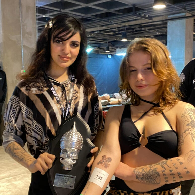 Award-winning tattoo design Türkiye Art Festival 2025 طرح تاتو برنده جایزه – فستیوال ترکیه ۲۰۲۵